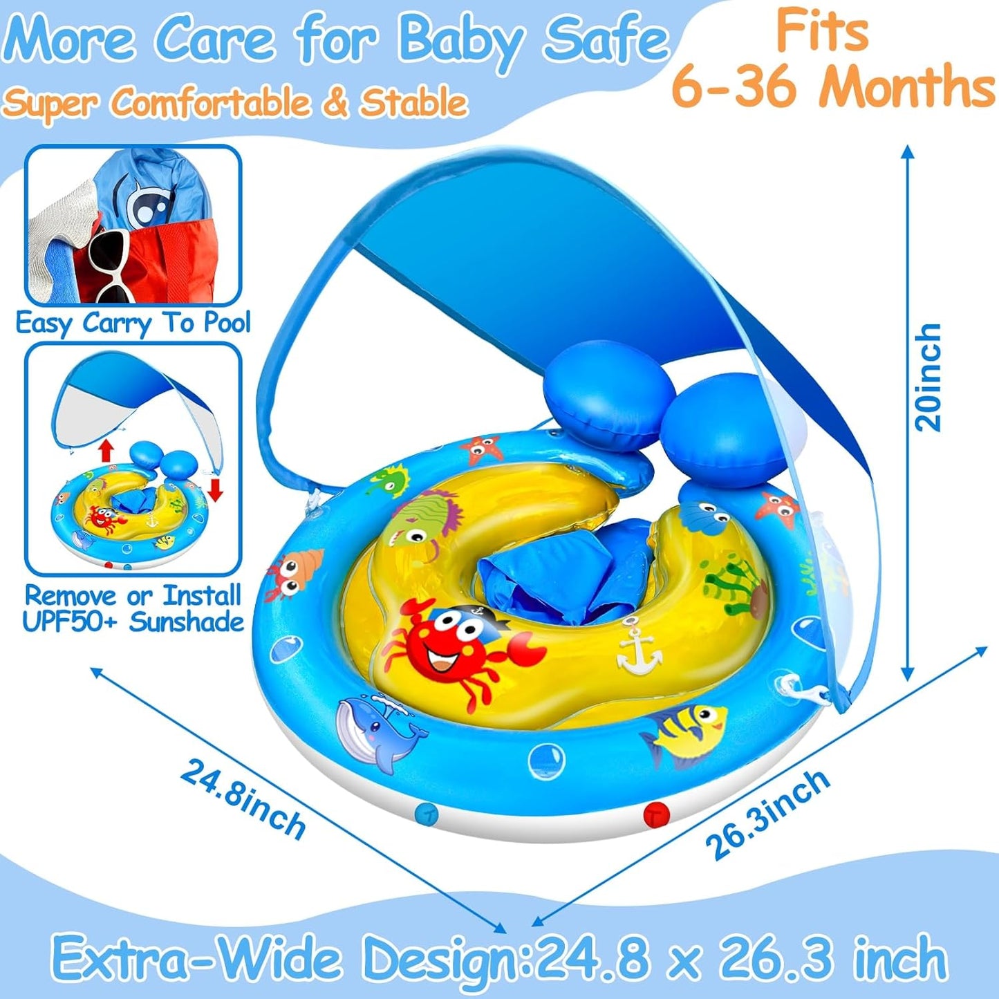 Flotador Inflable con protección UPF 50+