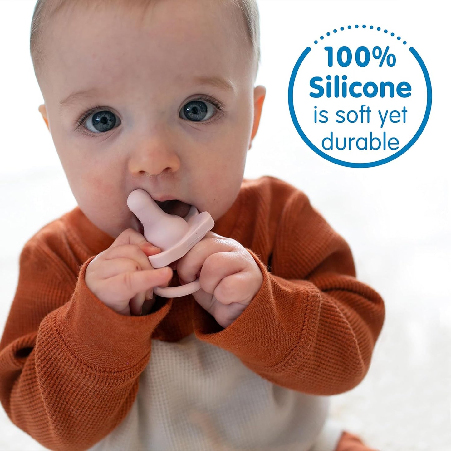 Chupetes (3 uds.) Inicial de (0-6 meses) 100% de silicona - Dr. Brown's HappyPaci