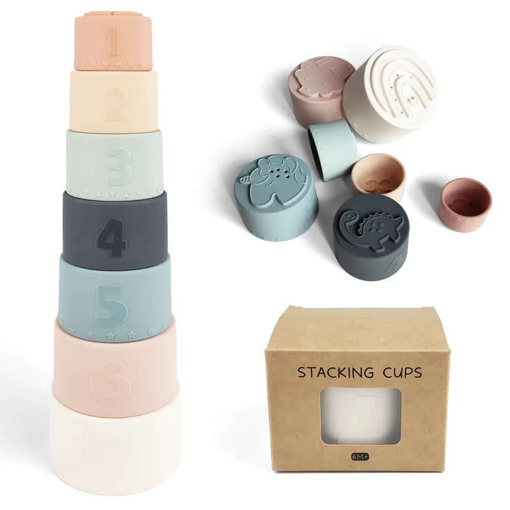 Tazas Apilables De Silicona Amorino