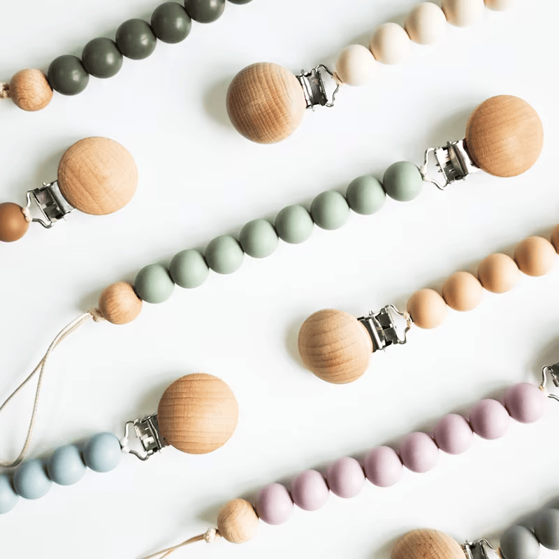 Clip Para Chupete Rosa Viejo Amorino