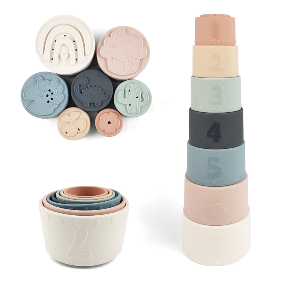 Tazas Apilables De Silicona Amorino