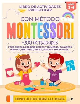 Libro preecolar Montessori - 200 actividades