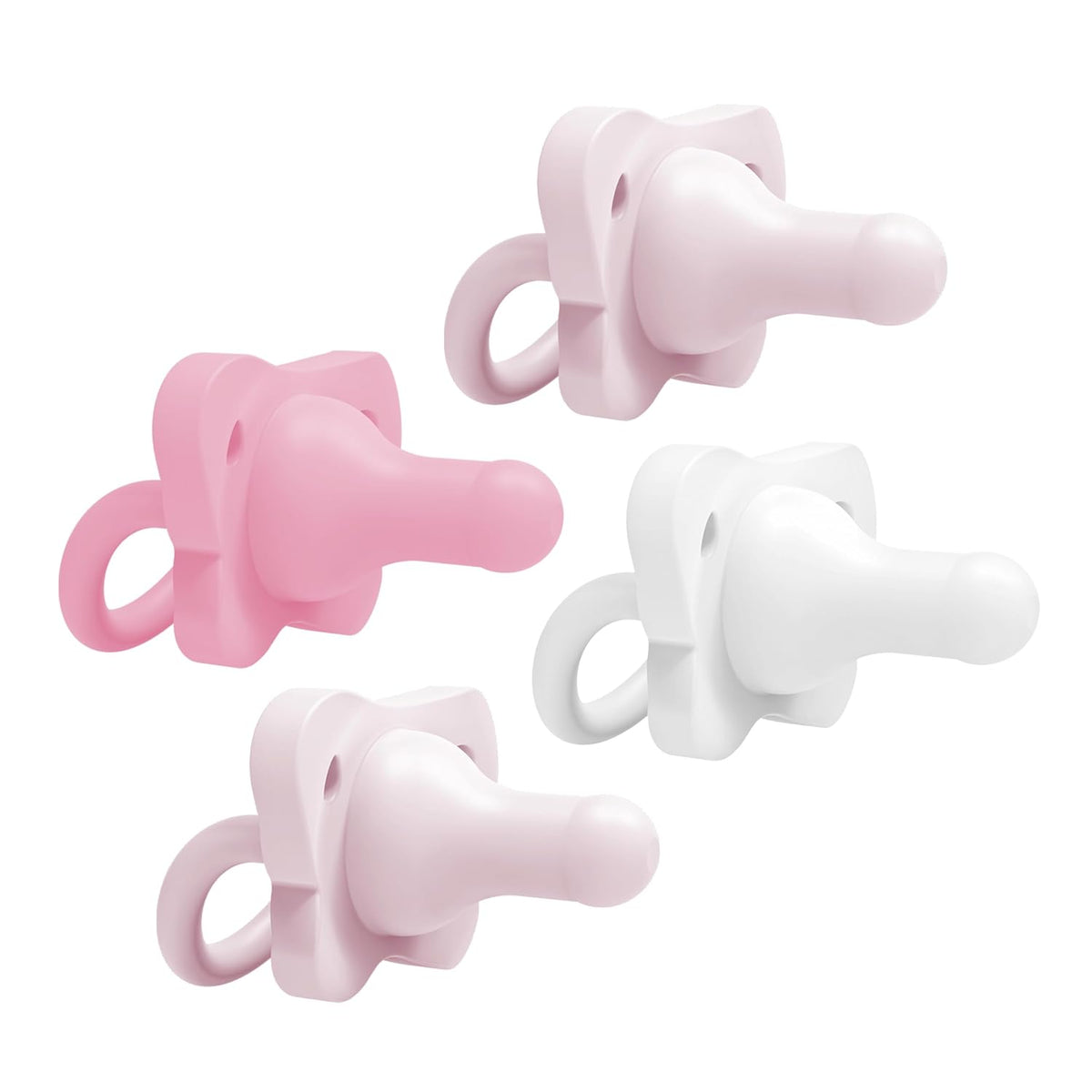 Chupetes (4 uds.) Inicial de (0-6 meses) 100% de silicona - Dr. Brown's HappyPaci
