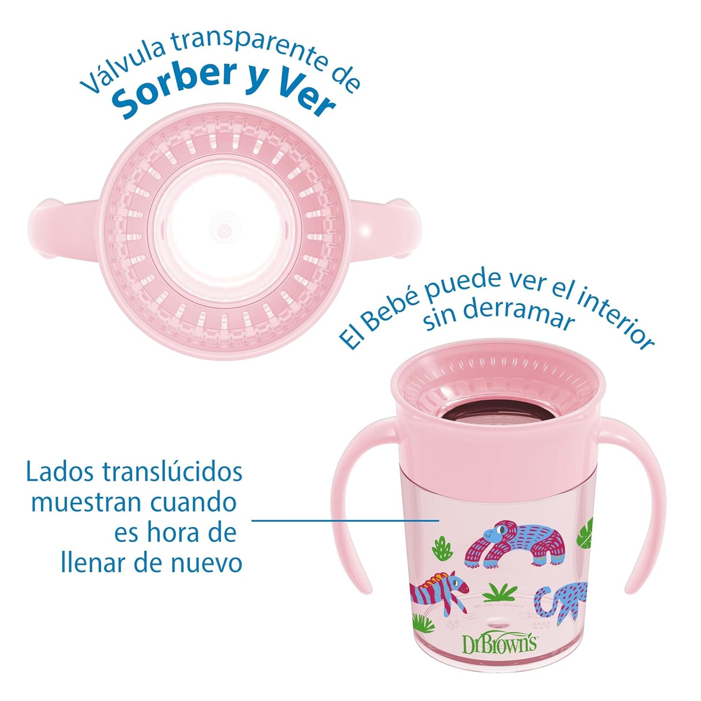 Vaso 360 de Entrenamiento Con Asa - Dr. Brown’s