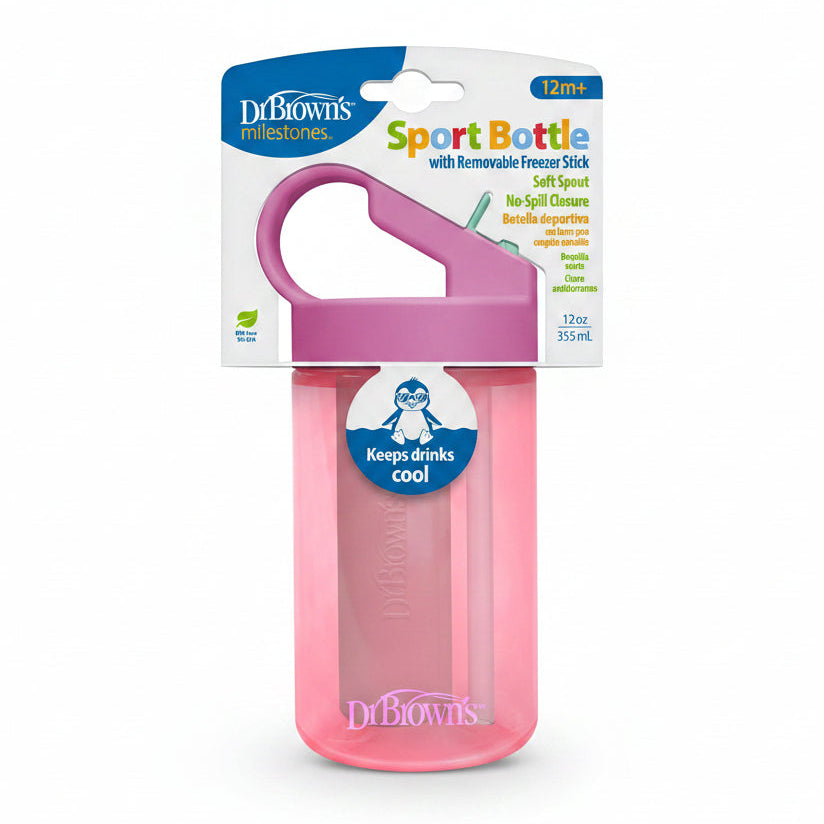 Botella deportiva con barra congeladora +12 meses Dr. Brown's