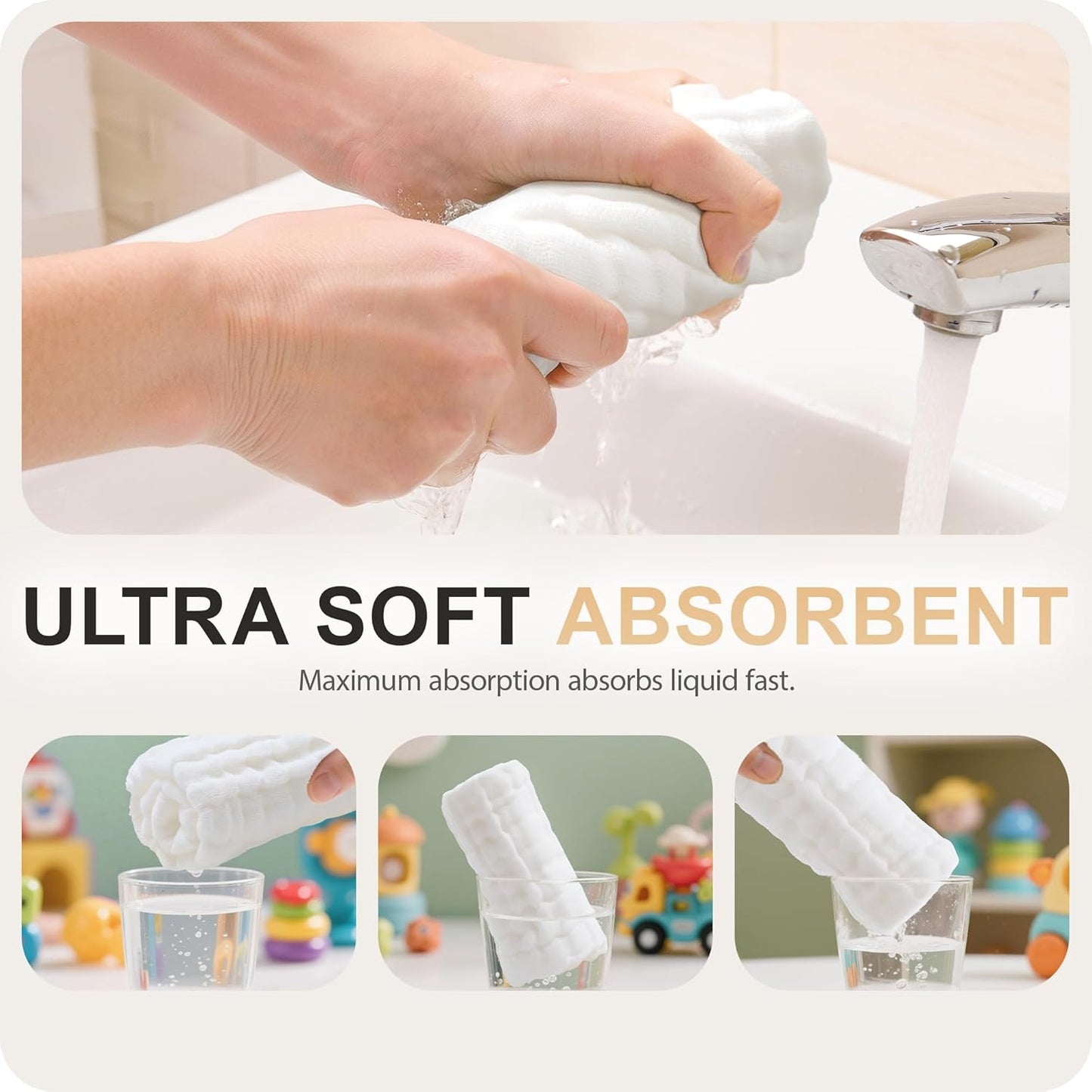 Paquete paños de muselina - x6 unidades (Verde)