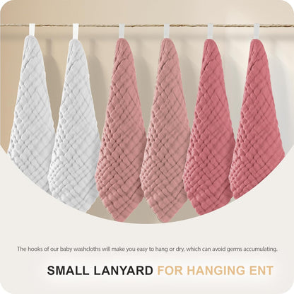 Paquete paños de muselina - x6 unidades (Rosa)