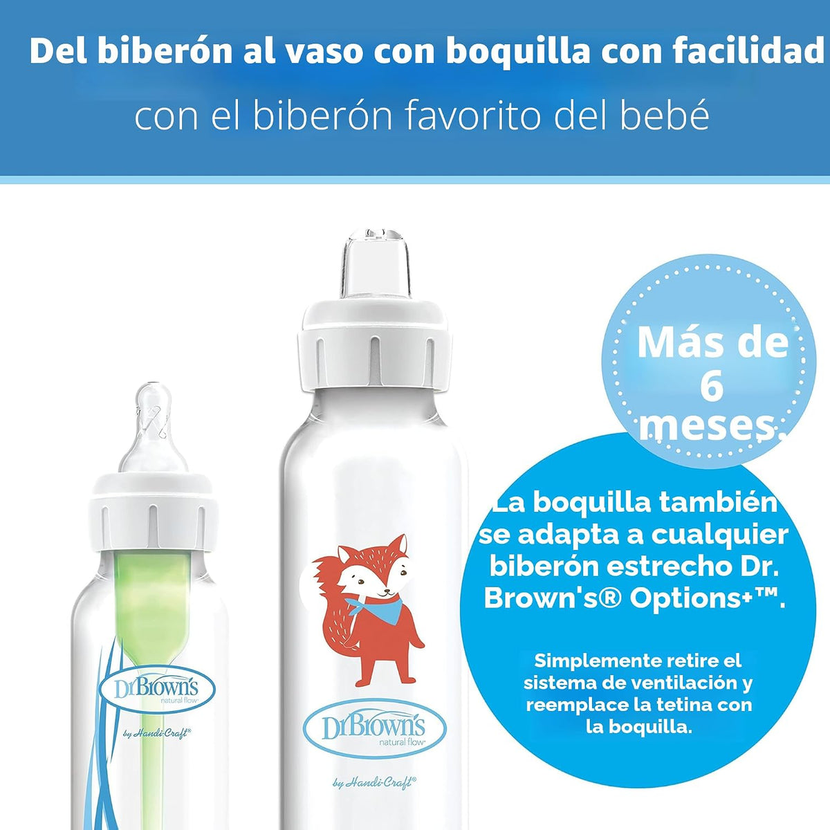 Pack 2 Biberones Milestones +6 meses 250ml x2 unidades Dr Brown's
