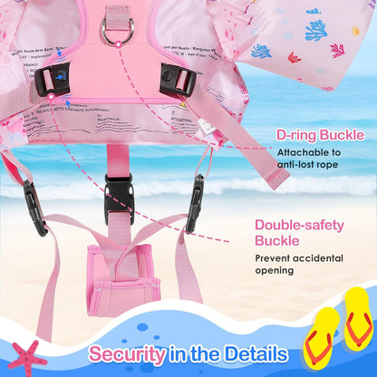 Chaleco/Banda De Natación Ballena Rosa 9-22kg - Moko