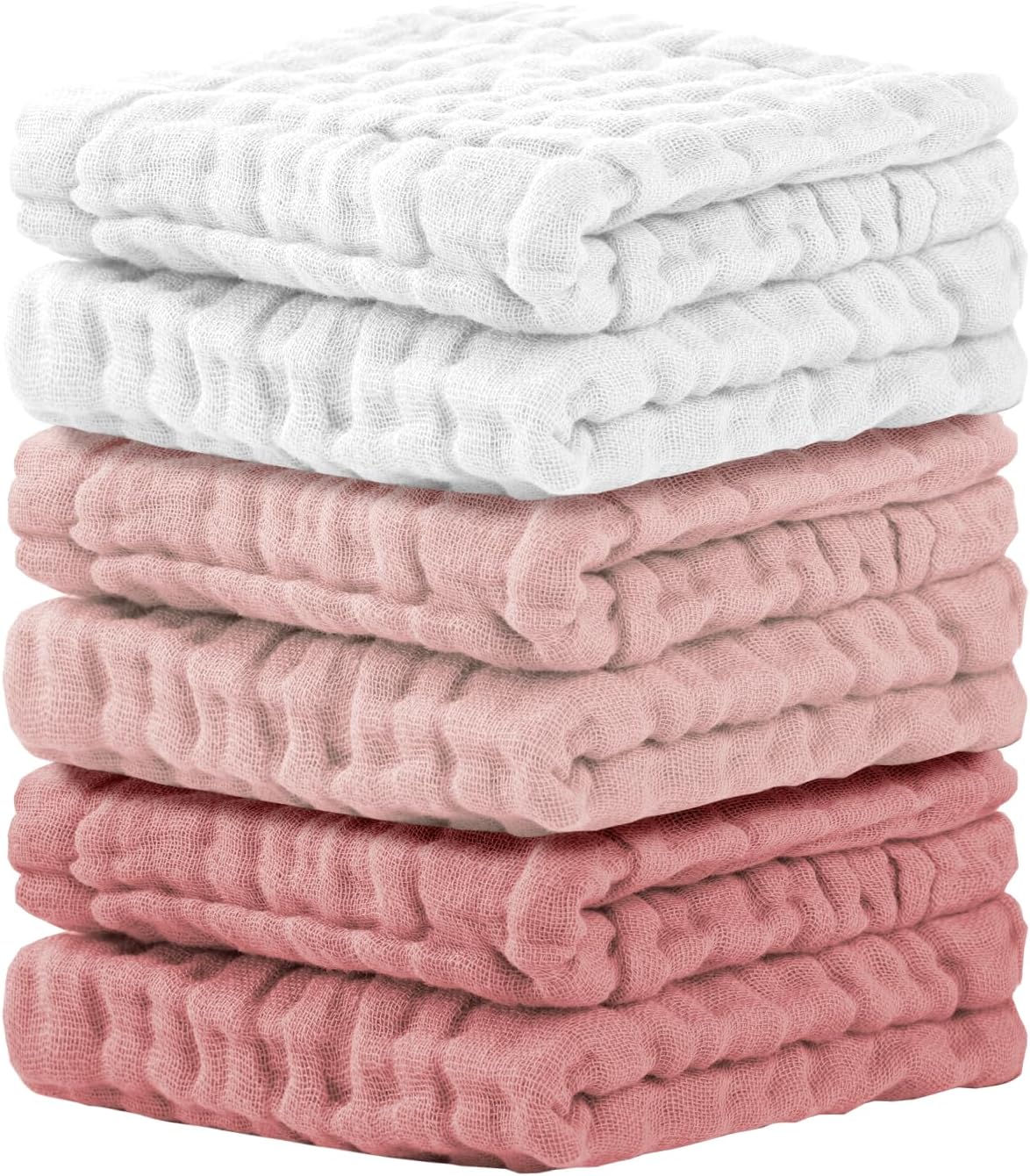 Paquete paños de muselina - x6 unidades (Rosa)