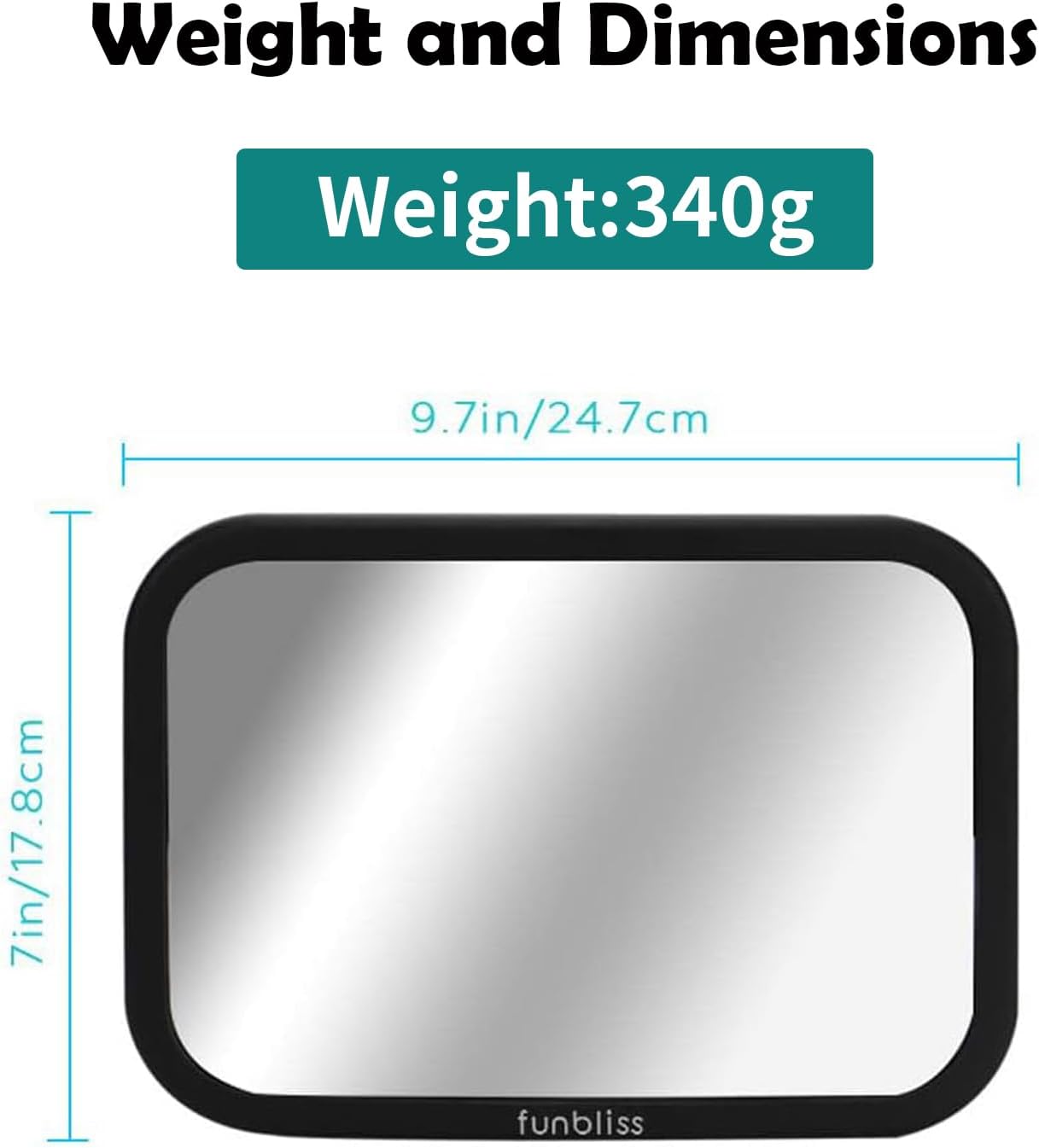 Espejo Para Auto Vidrio Acrílico - Funbliss