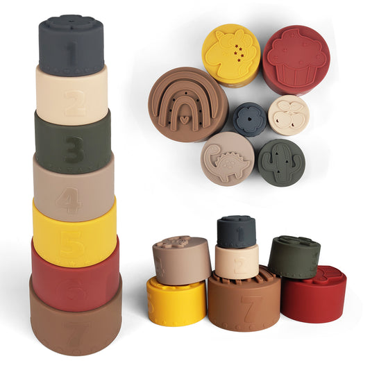 Tazas Apilables De Silicona Amorino