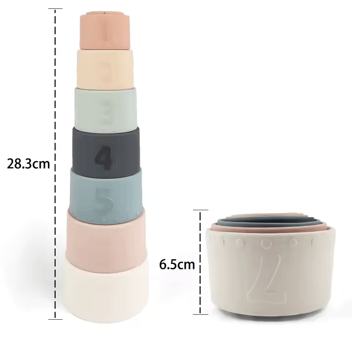 Tazas Apilables De Silicona Amorino