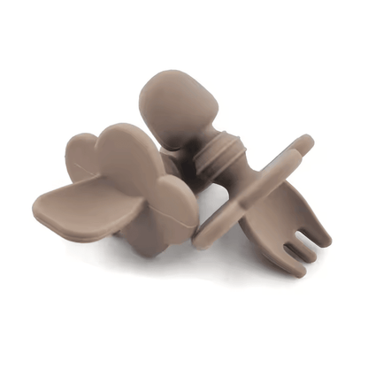 Set Cuchara Y Tenedor (De Entrenamiento) Taupe Amorino