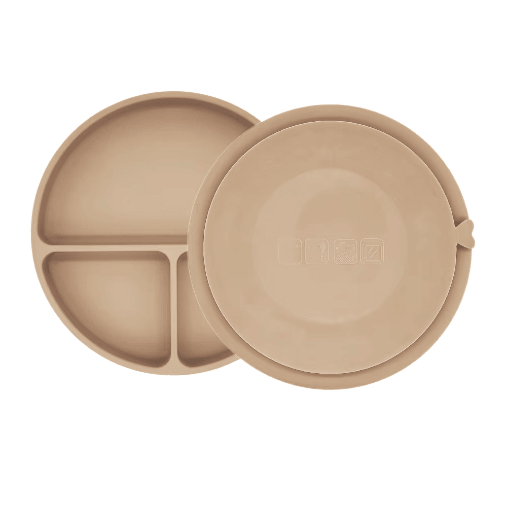 Plato Con Succión Taupe (1 ventosa)