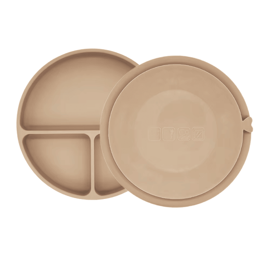 Plato Con Succión Taupe (1 ventosa)