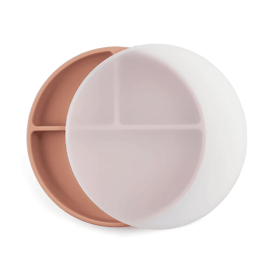 Plato Con Tapa y Ventosa Rosa Viejo Amorino