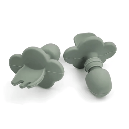 Set Cuchara Y Tenedor (De Entrenamiento) Verde Salvia Amorino