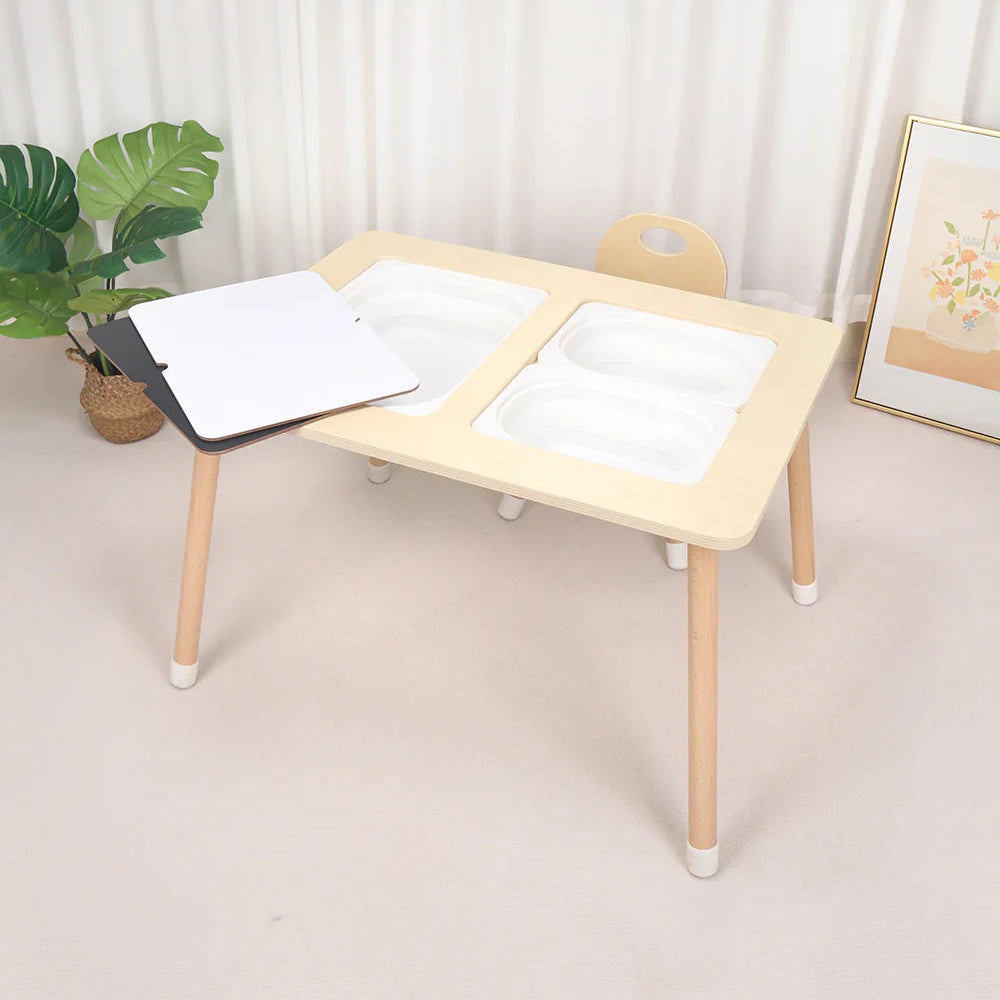 Mesa sensorial Montessori + Silla