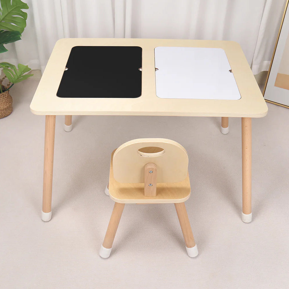 Mesa sensorial Montessori + Silla