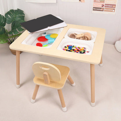 Mesa sensorial Montessori + Silla