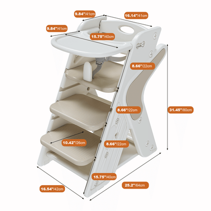 Silla Alta 3 en 1 Convertible - Gris