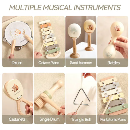 Instrumentos musicales (9 un.) Ardilla
