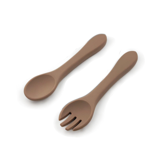 Set Cuchara y Tenedor Taupe Amorino