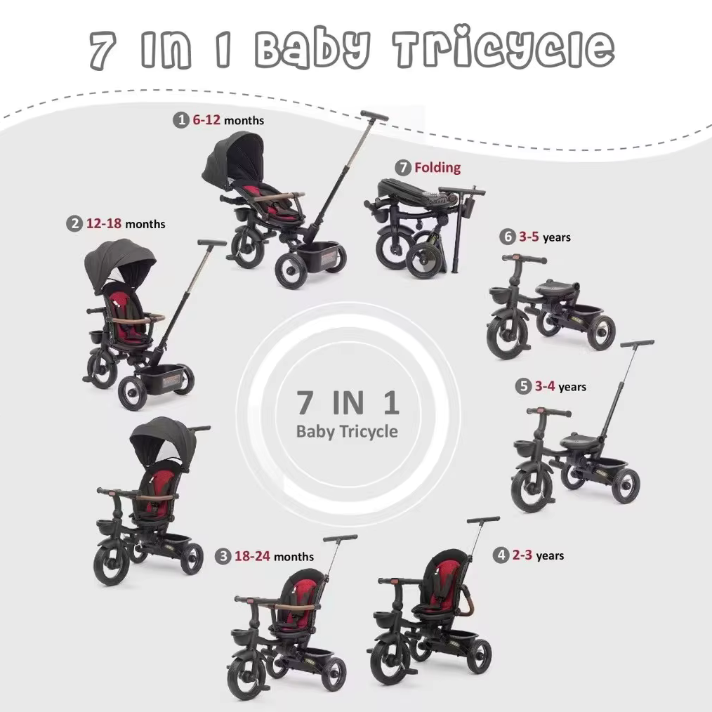 Triciclo de empuje 7 en 1 - Kidilo