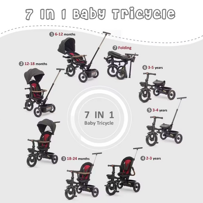 Triciclo de empuje 7 en 1 - Kidilo