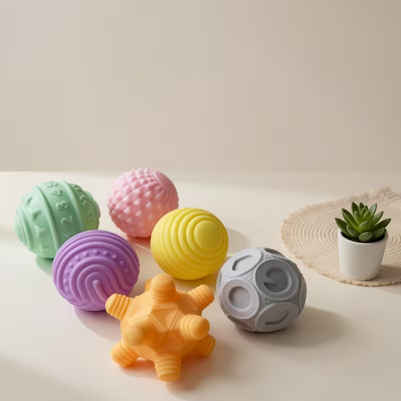 Set 6 pelotas silicona sensoriales estimulacion