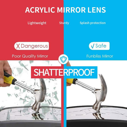 Espejo Para Auto Vidrio Acrílico - Funbliss