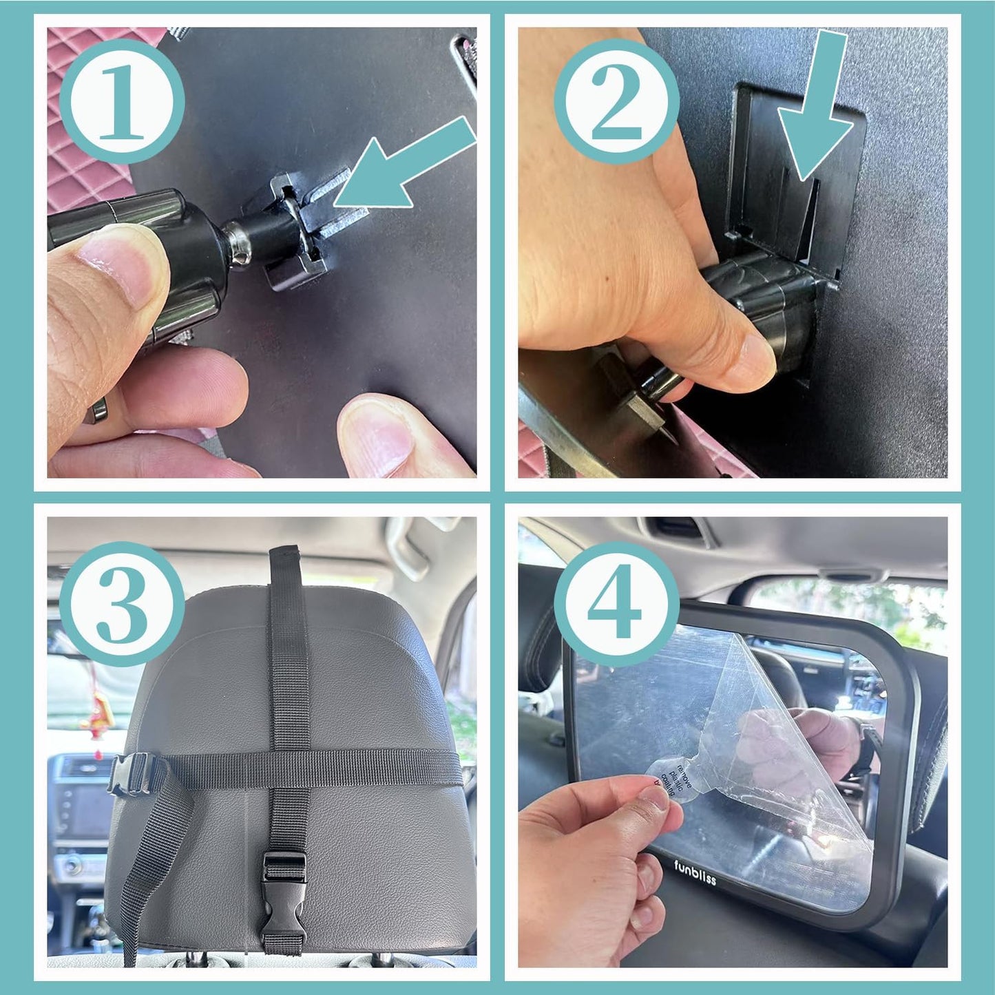Espejo Para Auto Vidrio Acrílico - Funbliss