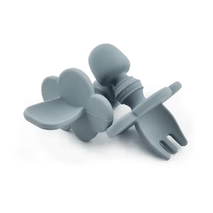 Set Cuchara Y Tenedor (De Entrenamiento) Gris Azulado Amorino