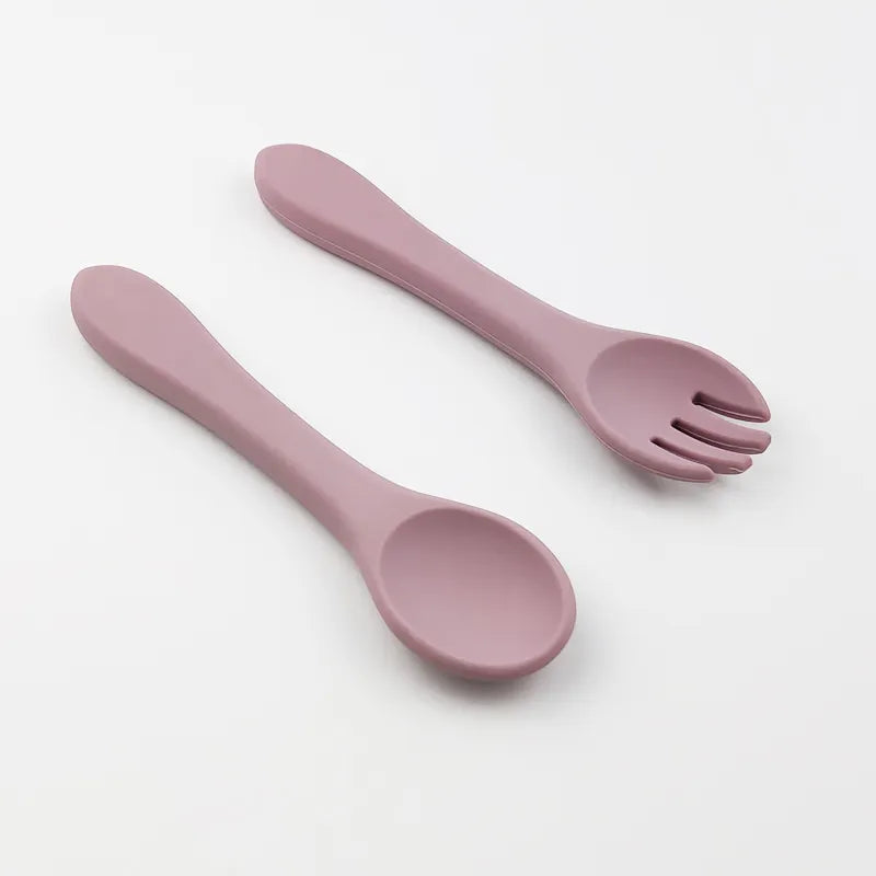 Set Cuchara y Tenedor Rosa Malva Amorino