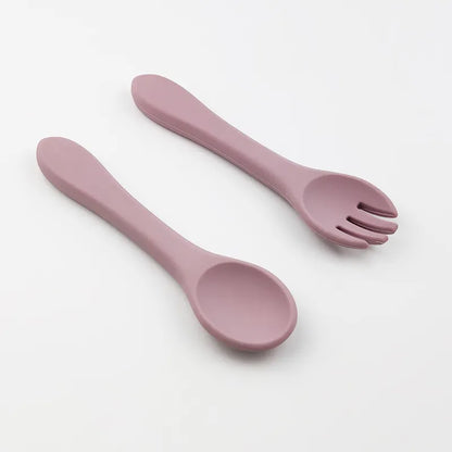 Set Cuchara y Tenedor Rosa Malva Amorino