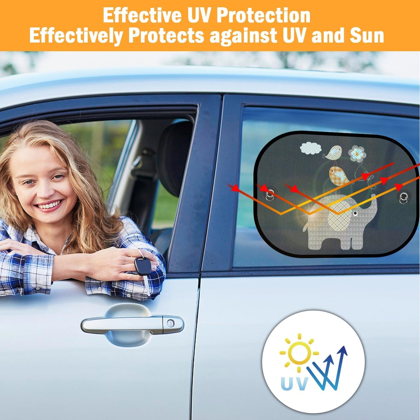 Parasoles de coche para bebé filtro UV - Pakoo
