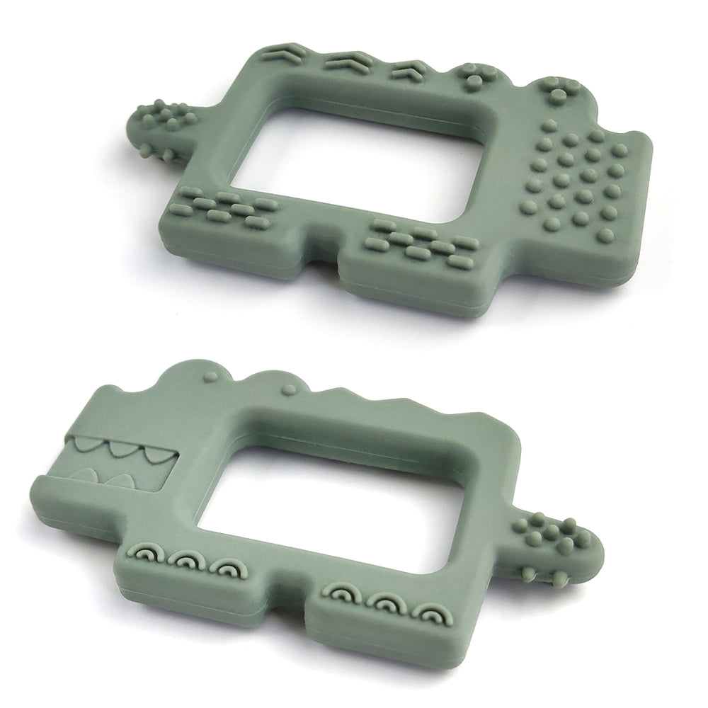 Mordillo Cocodrilo Verde Salvia Amorino