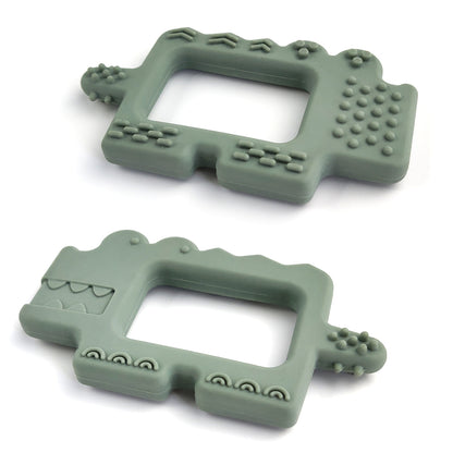 Mordillo Cocodrilo Verde Salvia Amorino