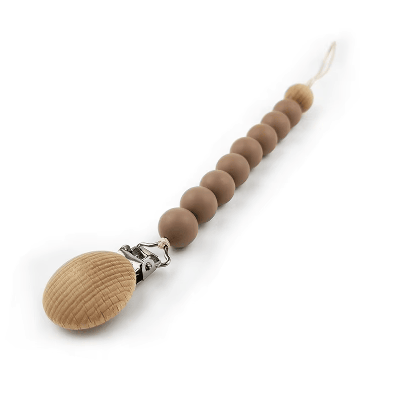 Clip Para Chupete Taupe Amorino