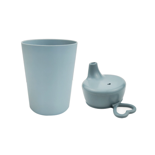 Vaso Con Tapa Gris Azulado Amorino